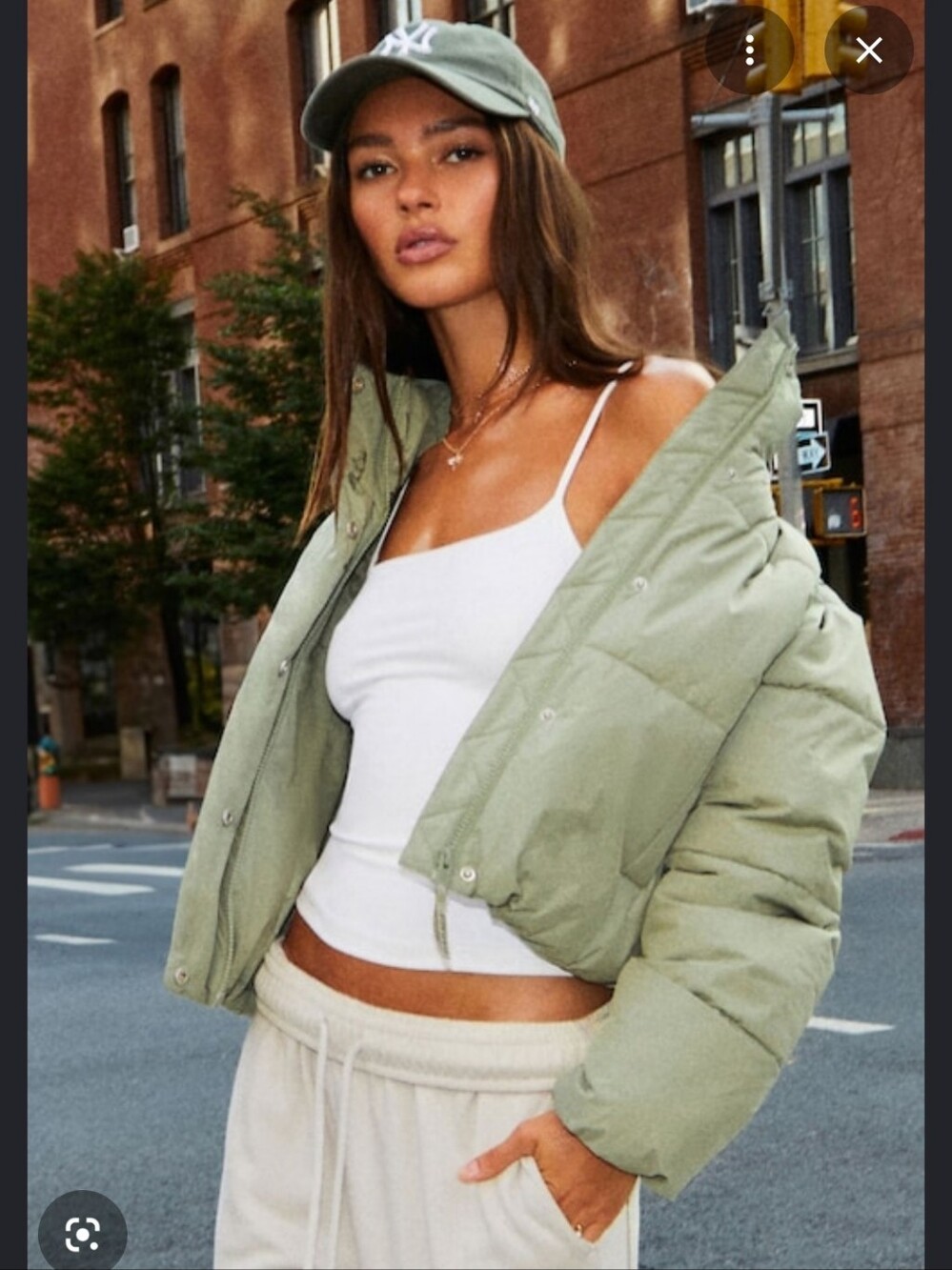 Altard State Pastel Green Puffer Jacket S Coat